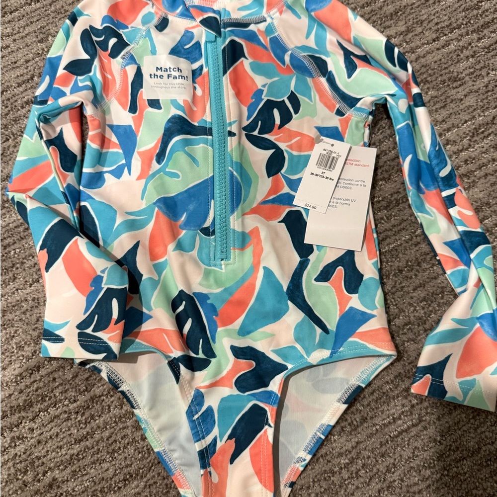 3T, Old Navy zip up long sleeve swimsuit